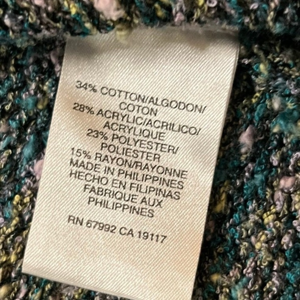 Sigrid Olsen Sport Marled Knit Cardigan Sweater Small Cottagecore Grandmacore - Picture 6 of 7